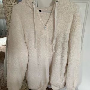 Half Zip Sherpa Hoodie